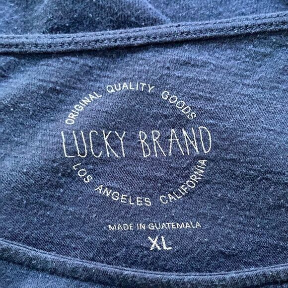 LUCKY BRAND Boho Bohemian Geometric Pattern Short Sleeve Tshirt Womens XL - Picture 5 of 6